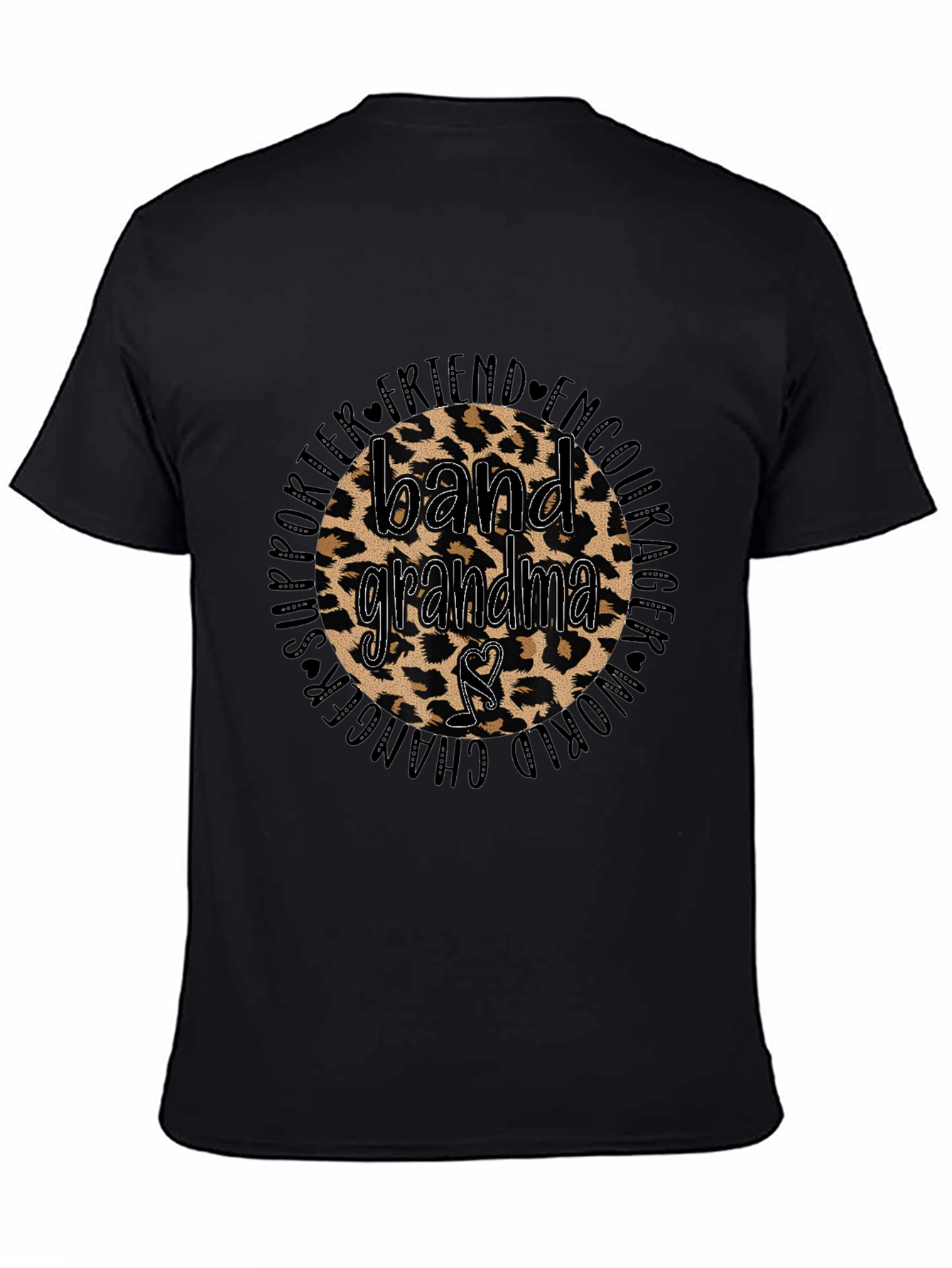 Band Grandma Leopard Print Graphic T-Shirt