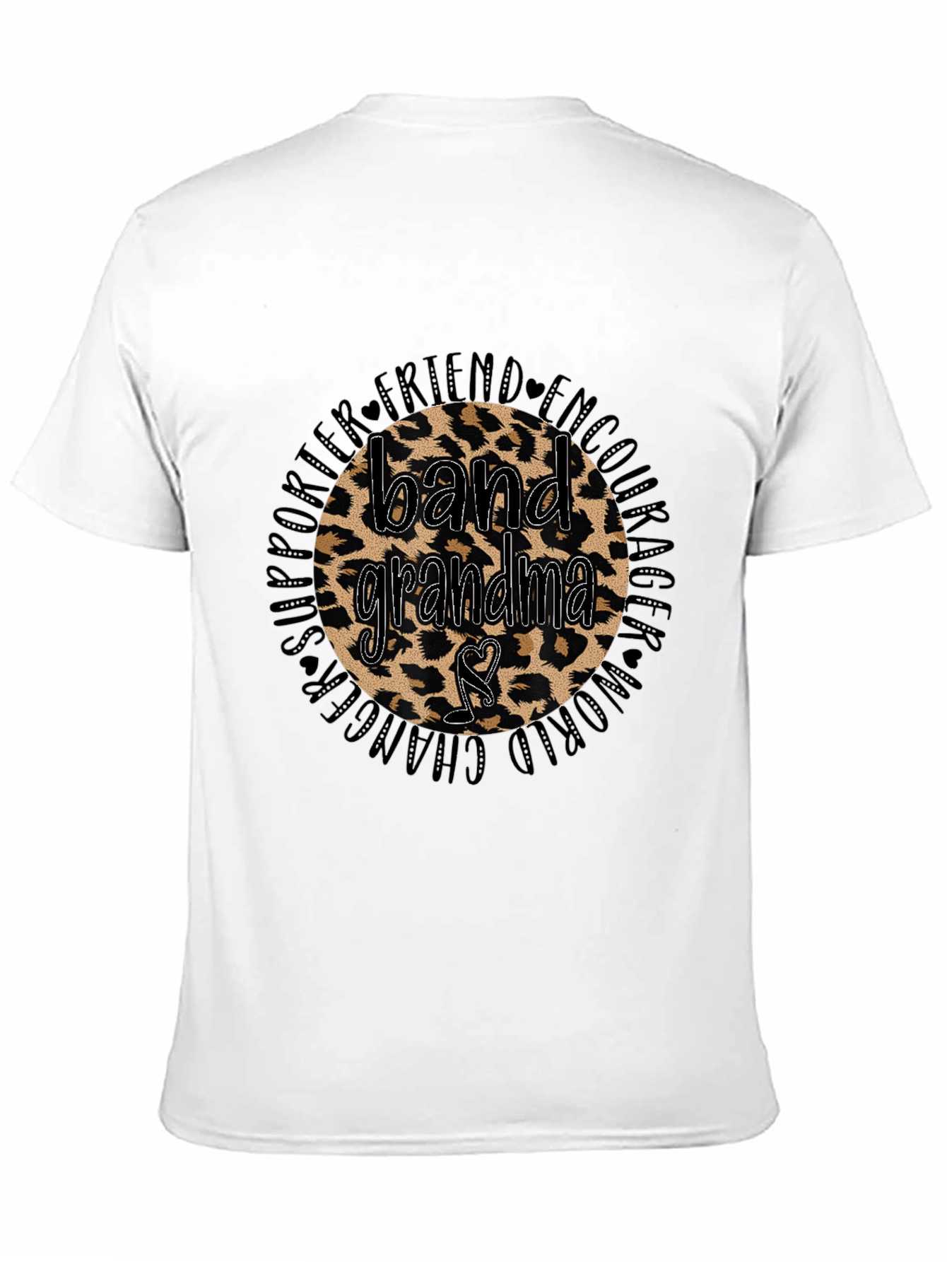 Band Grandma Leopard Print Graphic T-Shirt