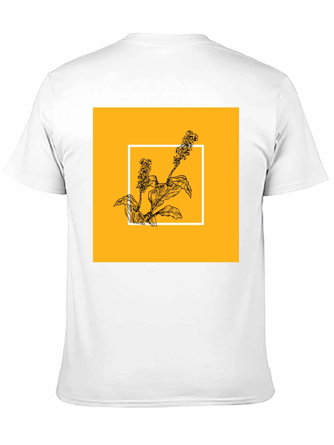 Botanical Graphic Tee - Black Cotton Shirt