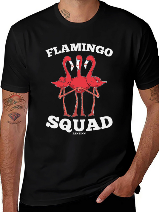 Flamingo Squad Graphic Tee - Black