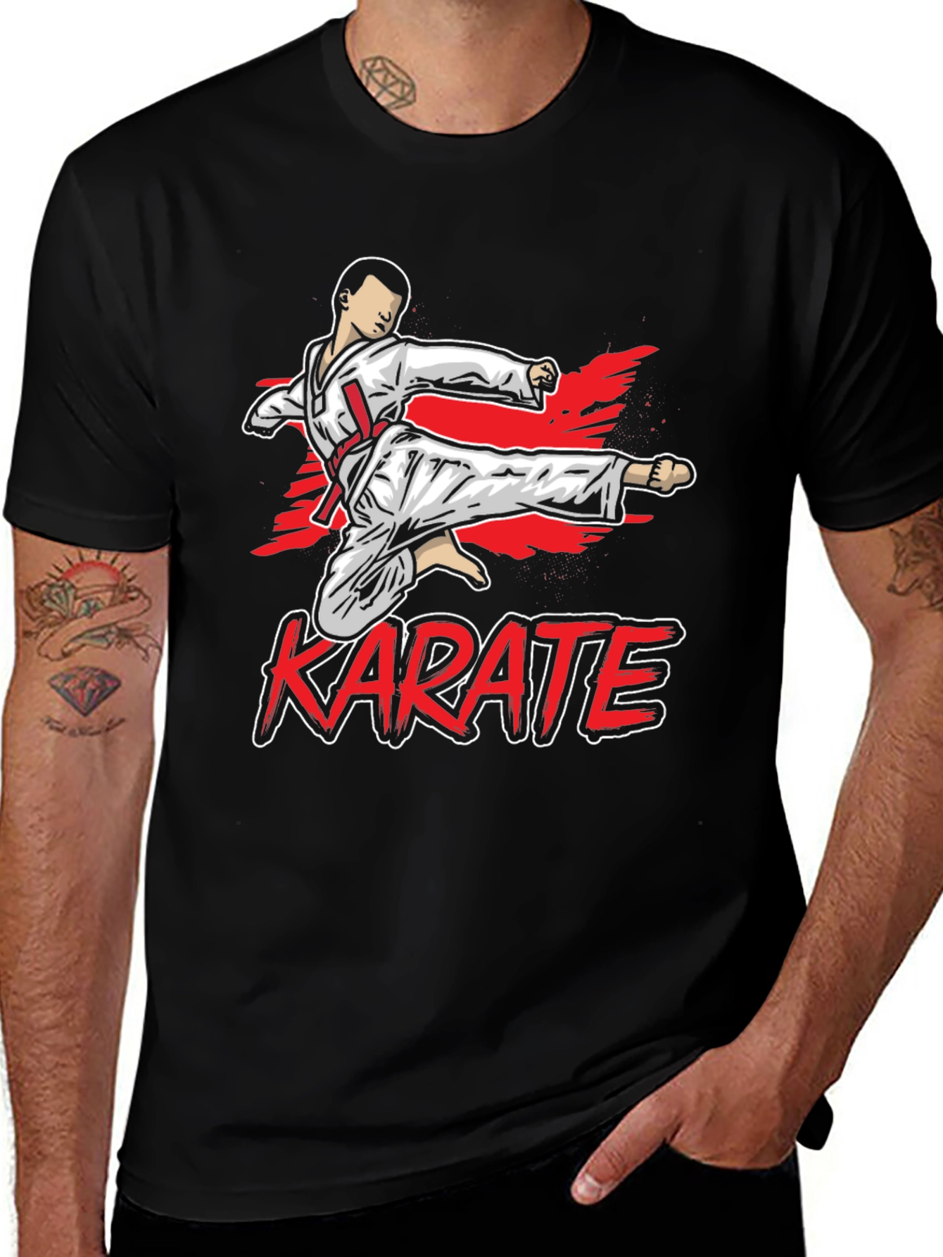 Karate Kick Graphic T-Shirt - Martial Arts Tee