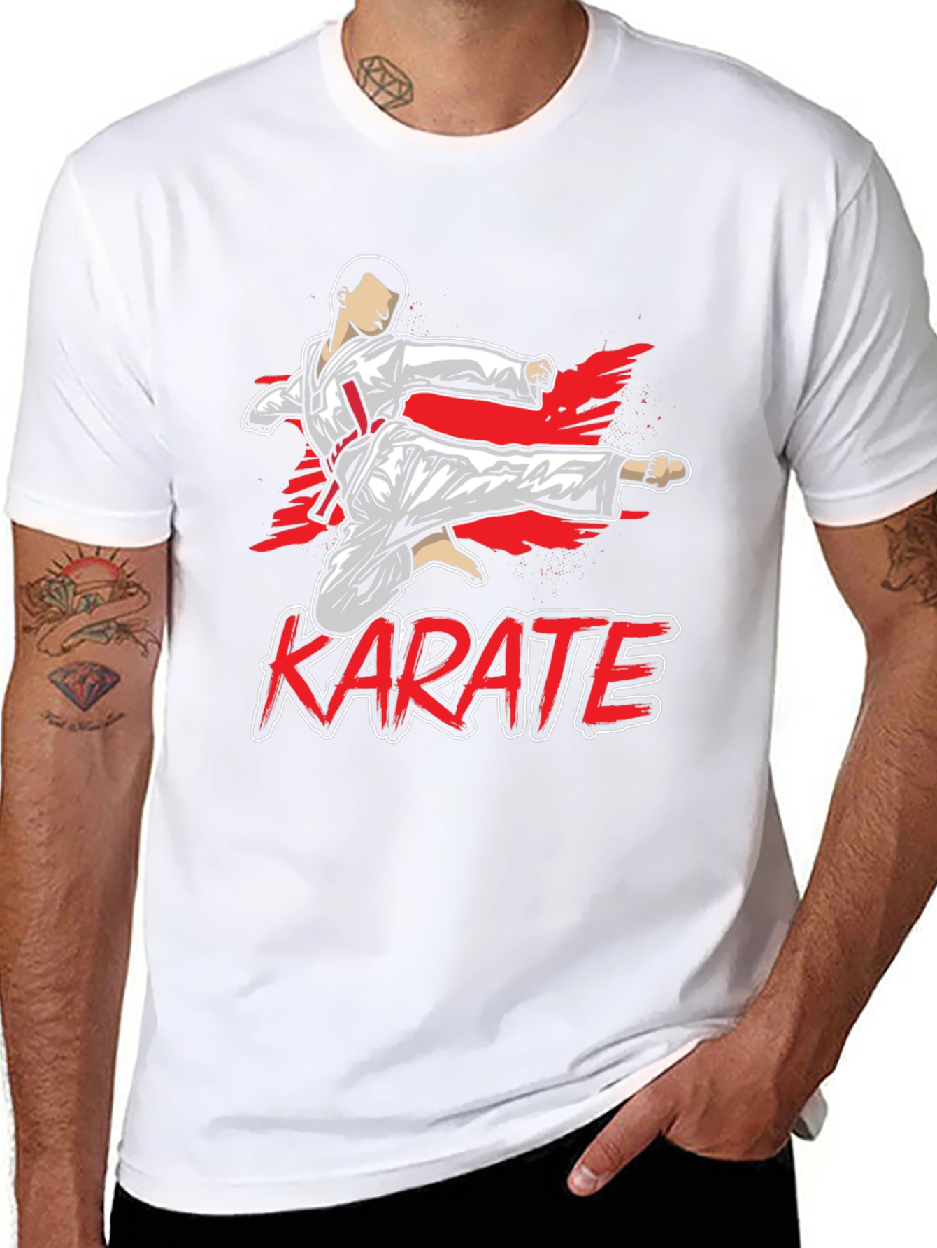 Karate Kick Graphic T-Shirt - Martial Arts Tee