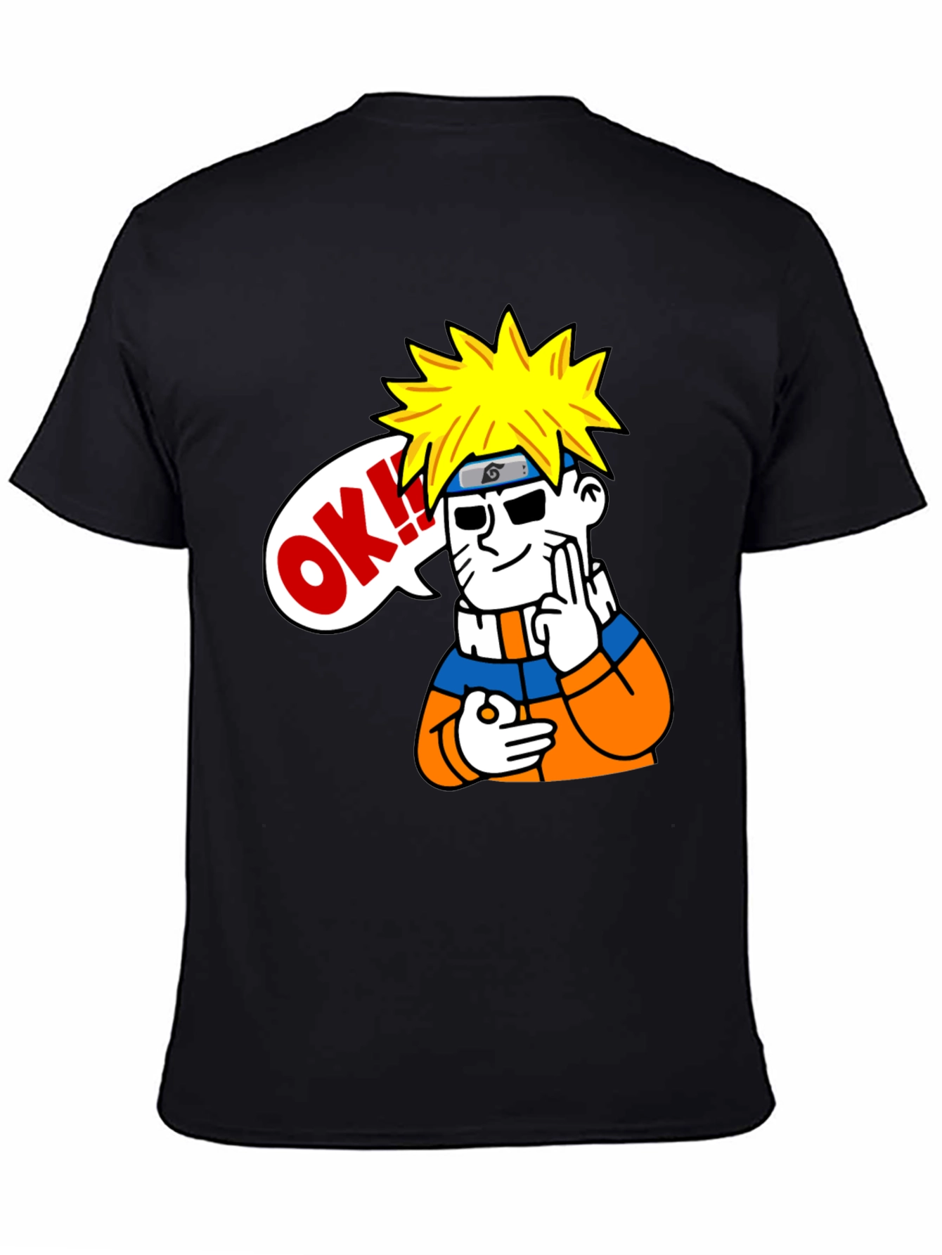 Naruto OK Black T-Shirt
