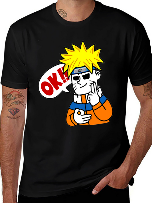 Naruto OK Black T-Shirt