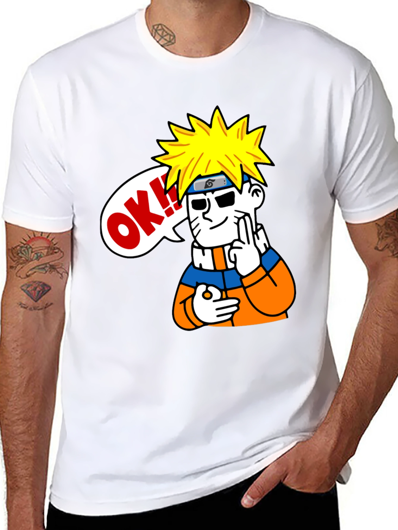 Naruto OK Black T-Shirt