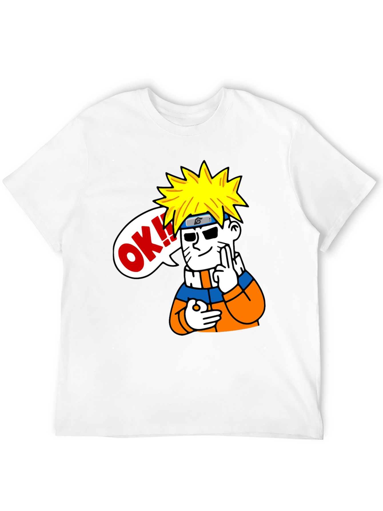 Naruto OK Black T-Shirt