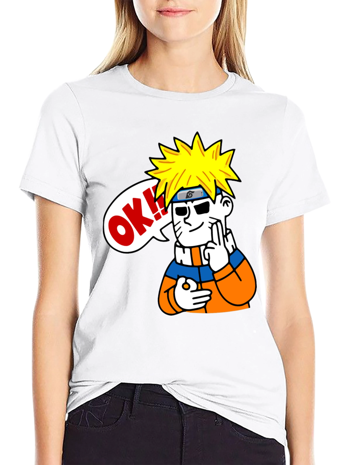 Naruto OK Black T-Shirt