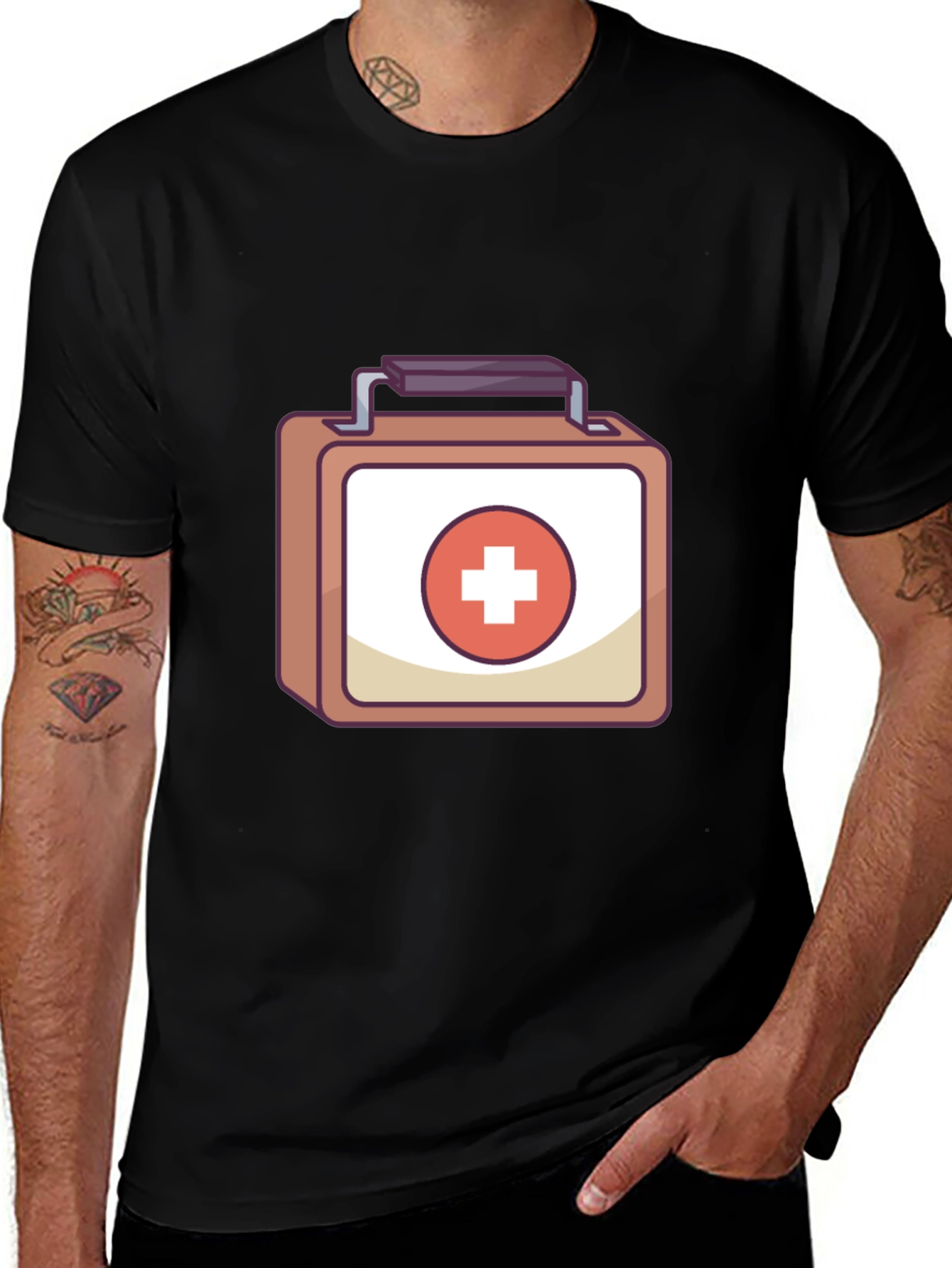 First Aid Kit T-Shirt - Medical Cartoon Design