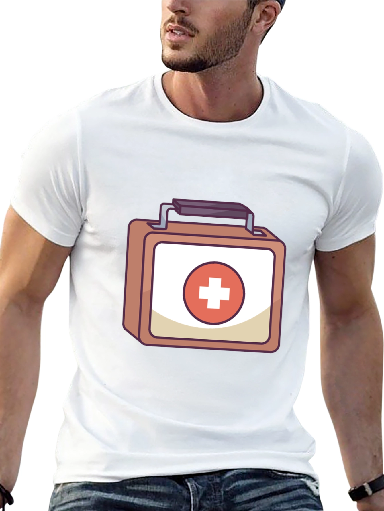 First Aid Kit T-Shirt - Medical Cartoon Design