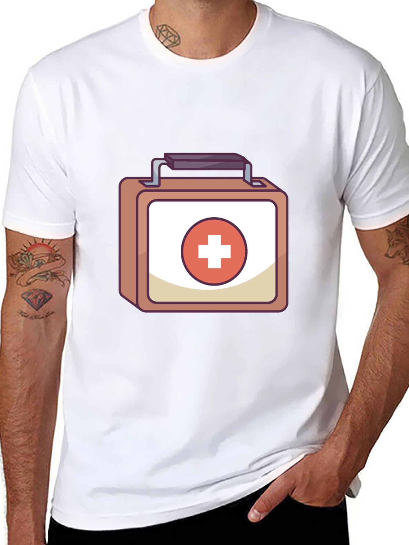 First Aid Kit T-Shirt - Medical Cartoon Design