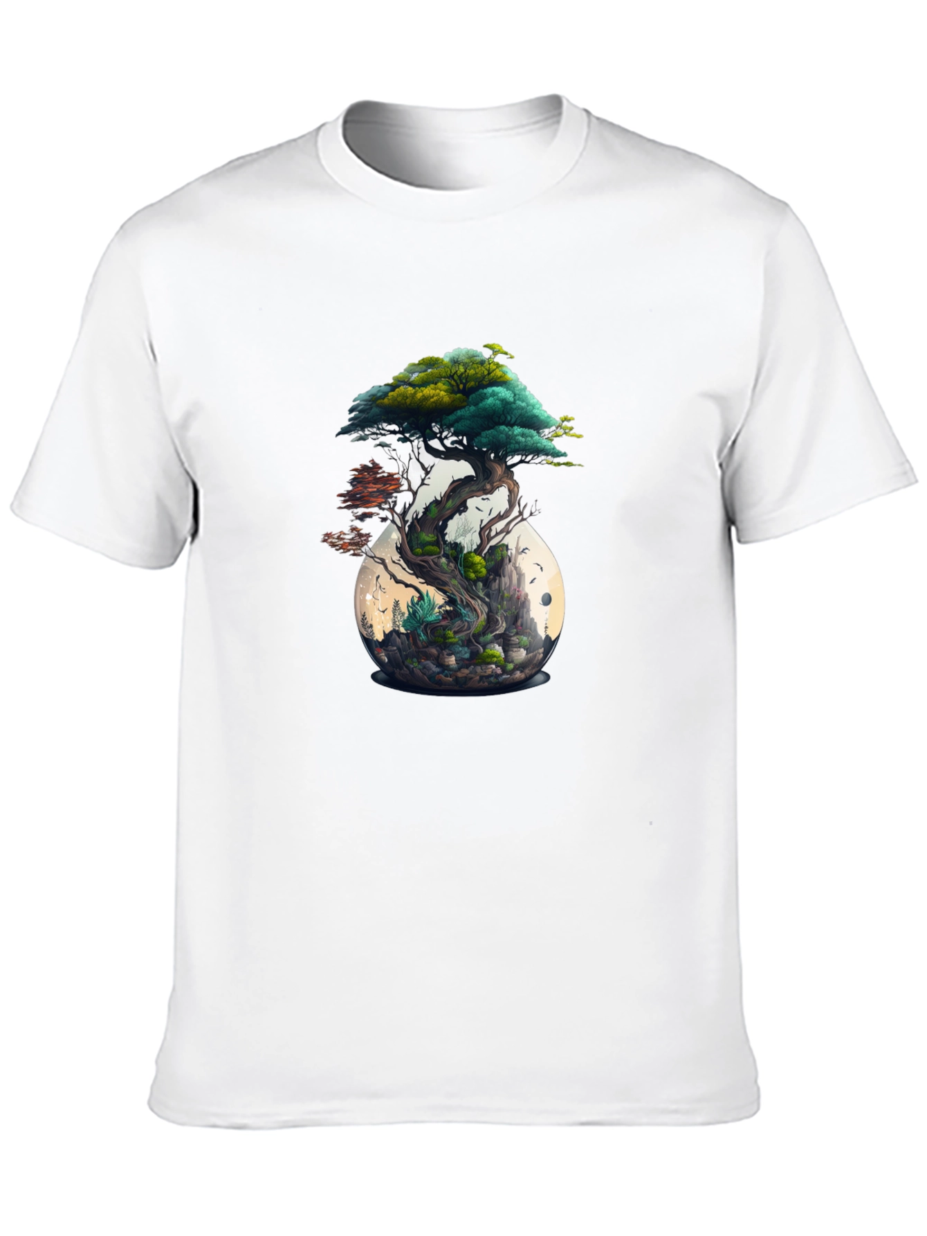 Bonsai Tree Terrarium Graphic Tee - Nature Inspired Style