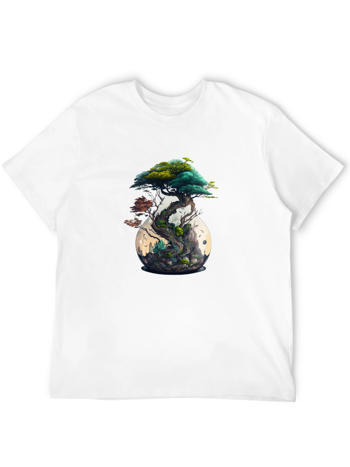 Bonsai Tree Terrarium Graphic Tee - Nature Inspired Style