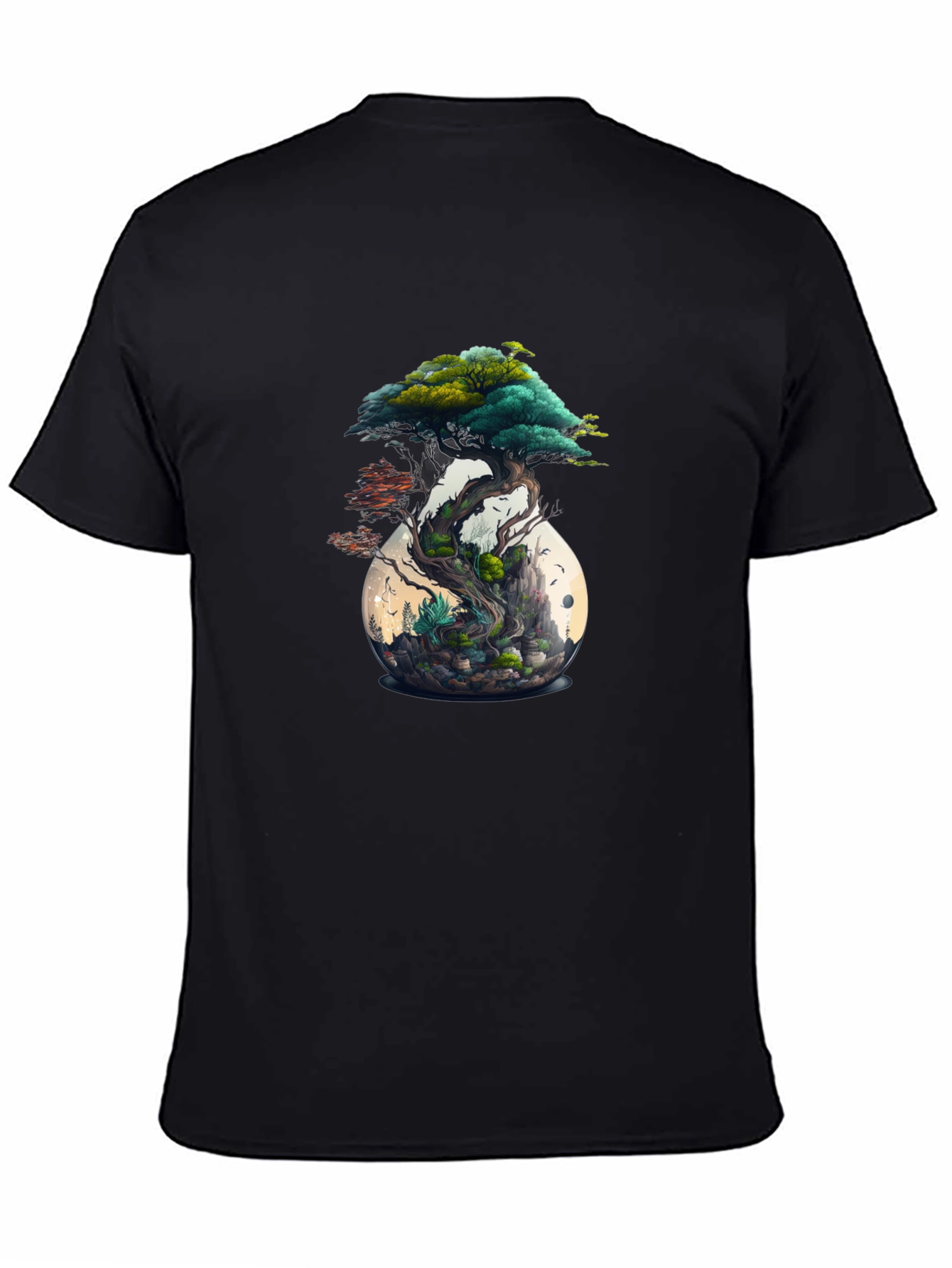 Bonsai Tree Terrarium Graphic Tee - Nature Inspired Style