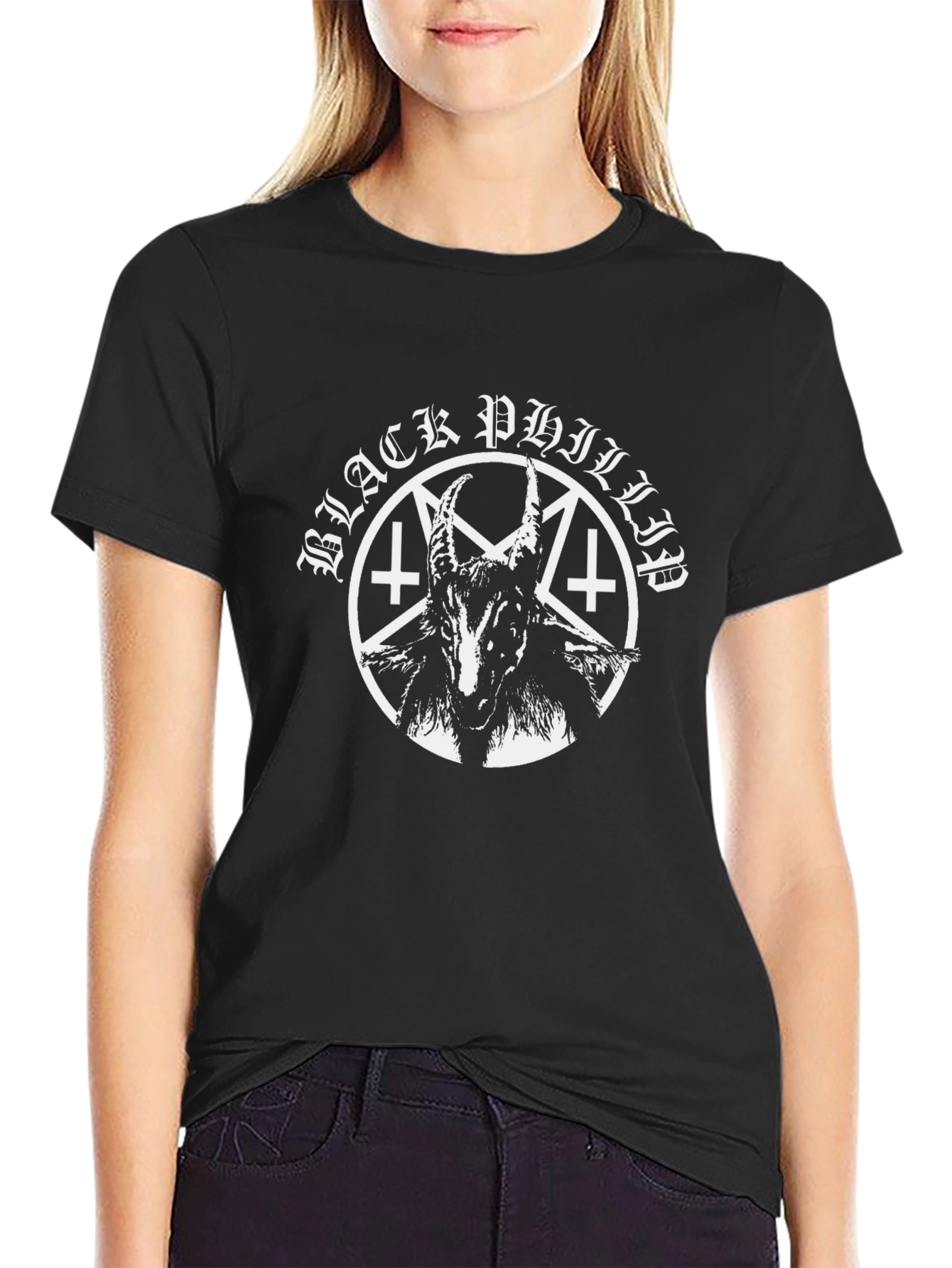 Black Phillip Goat Graphic T-Shirt - Occult Satanic Tee