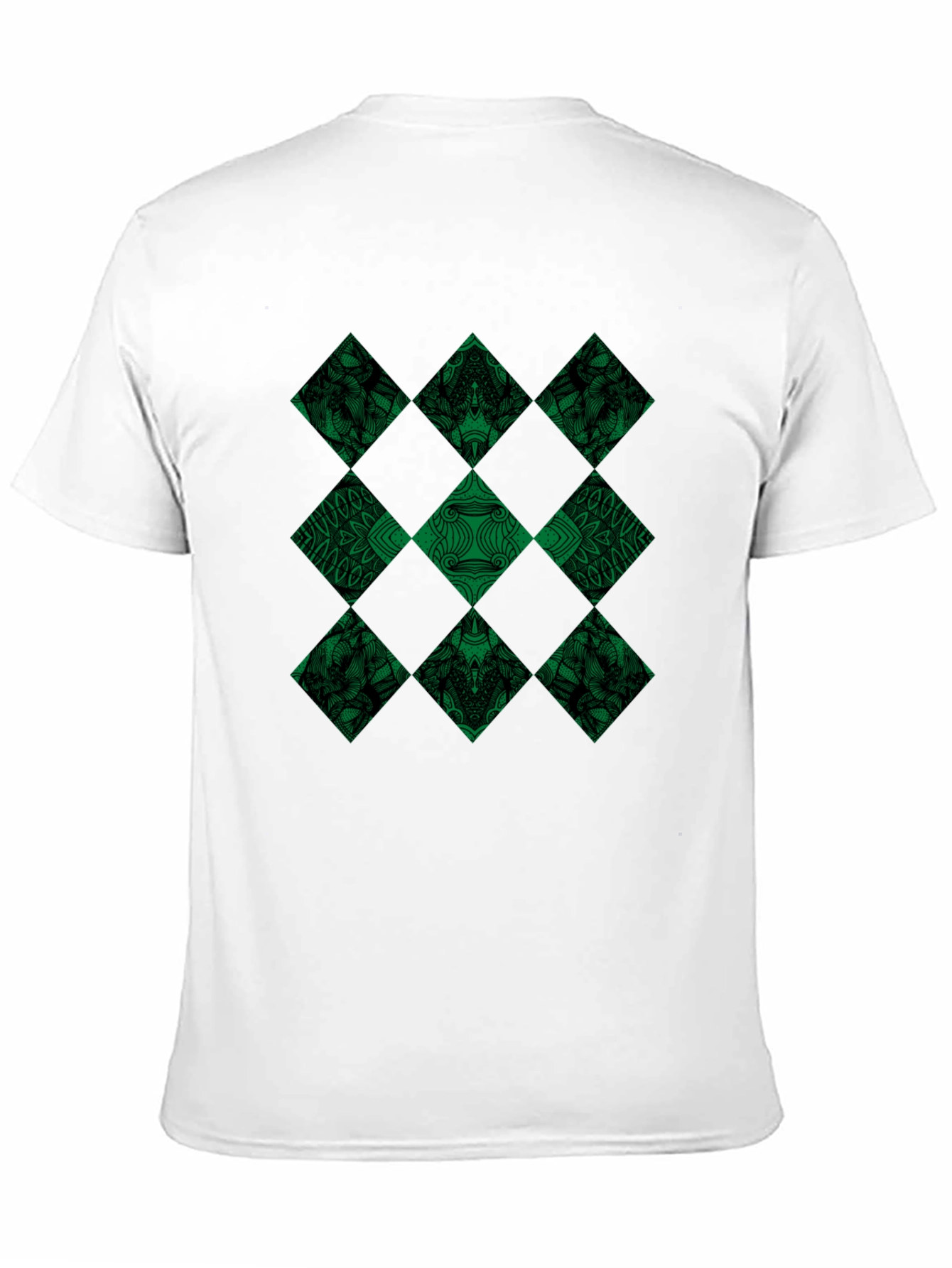 Diamond Pattern Black T-Shirt