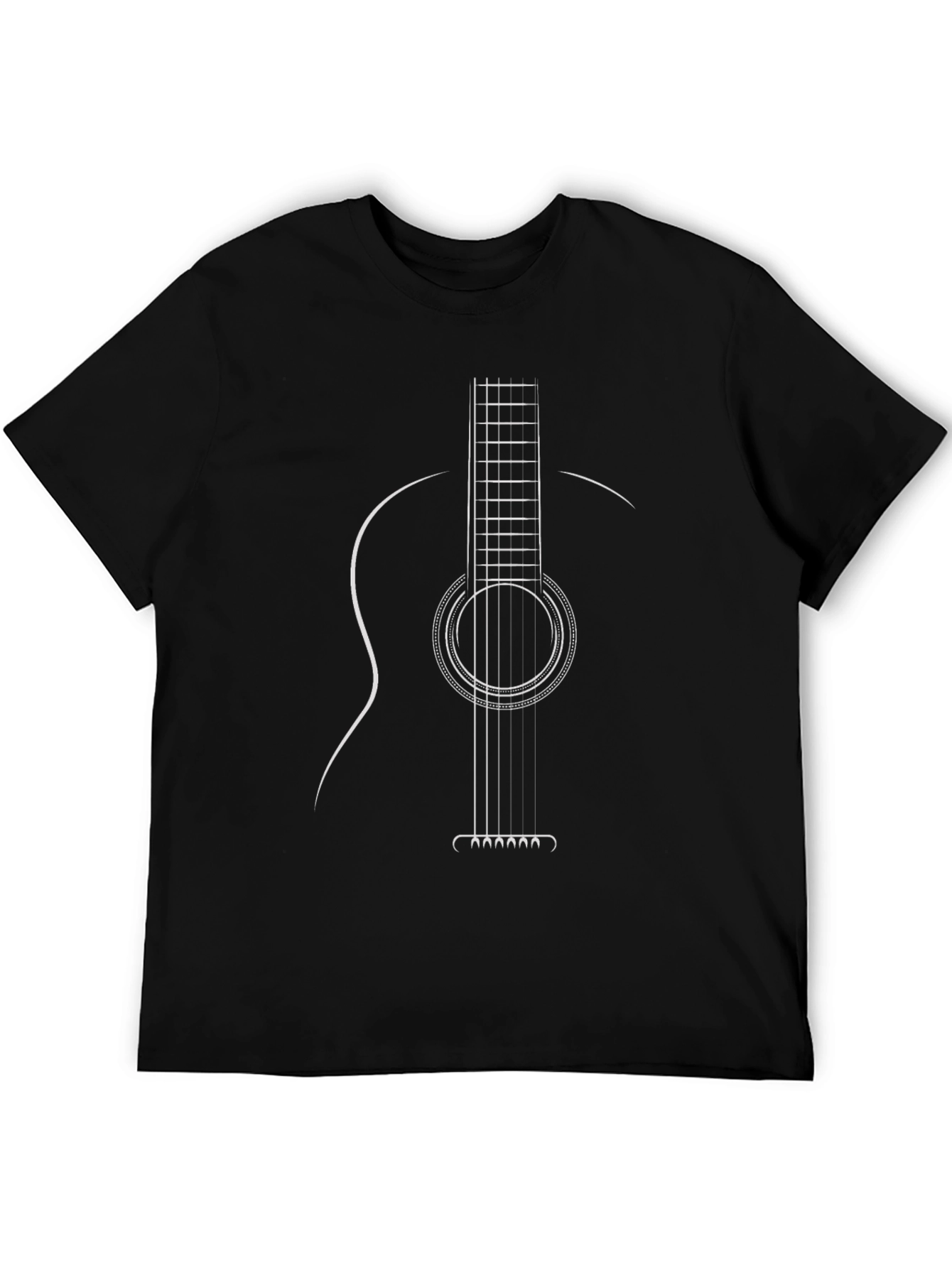 Guitar Graphic Tee - Minimalist Musician T-Shirt