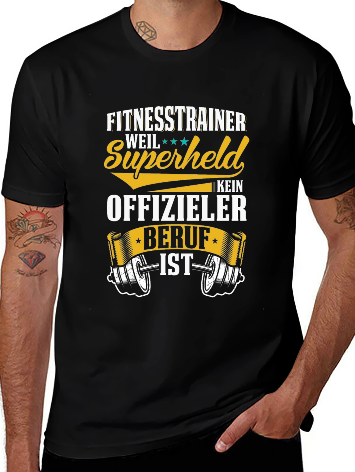 Fitness Trainer Superheld T-Shirt