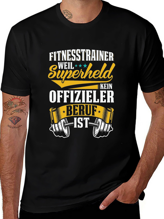 Fitness Trainer Superheld T-Shirt