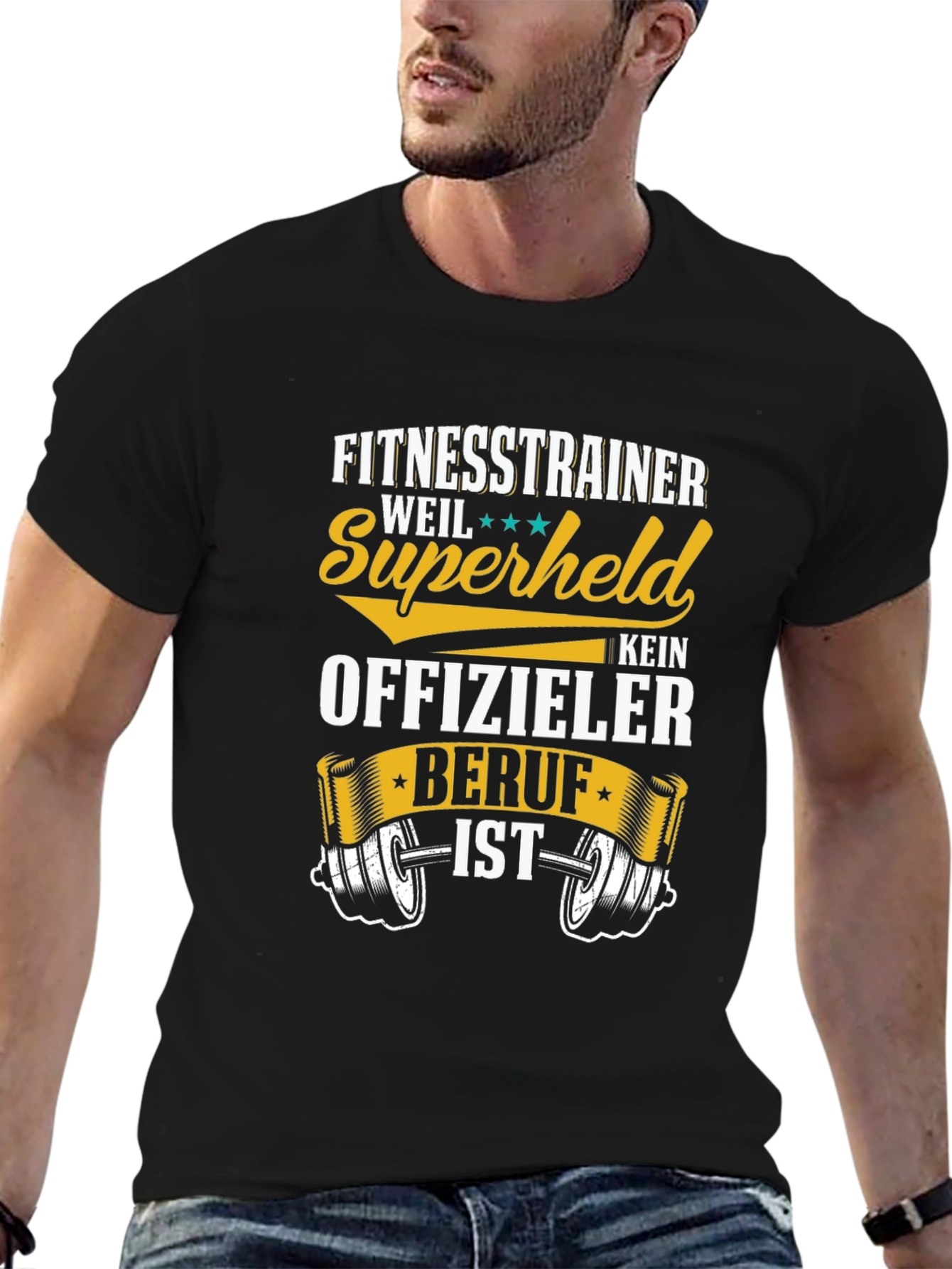 Fitness Trainer Superheld T-Shirt