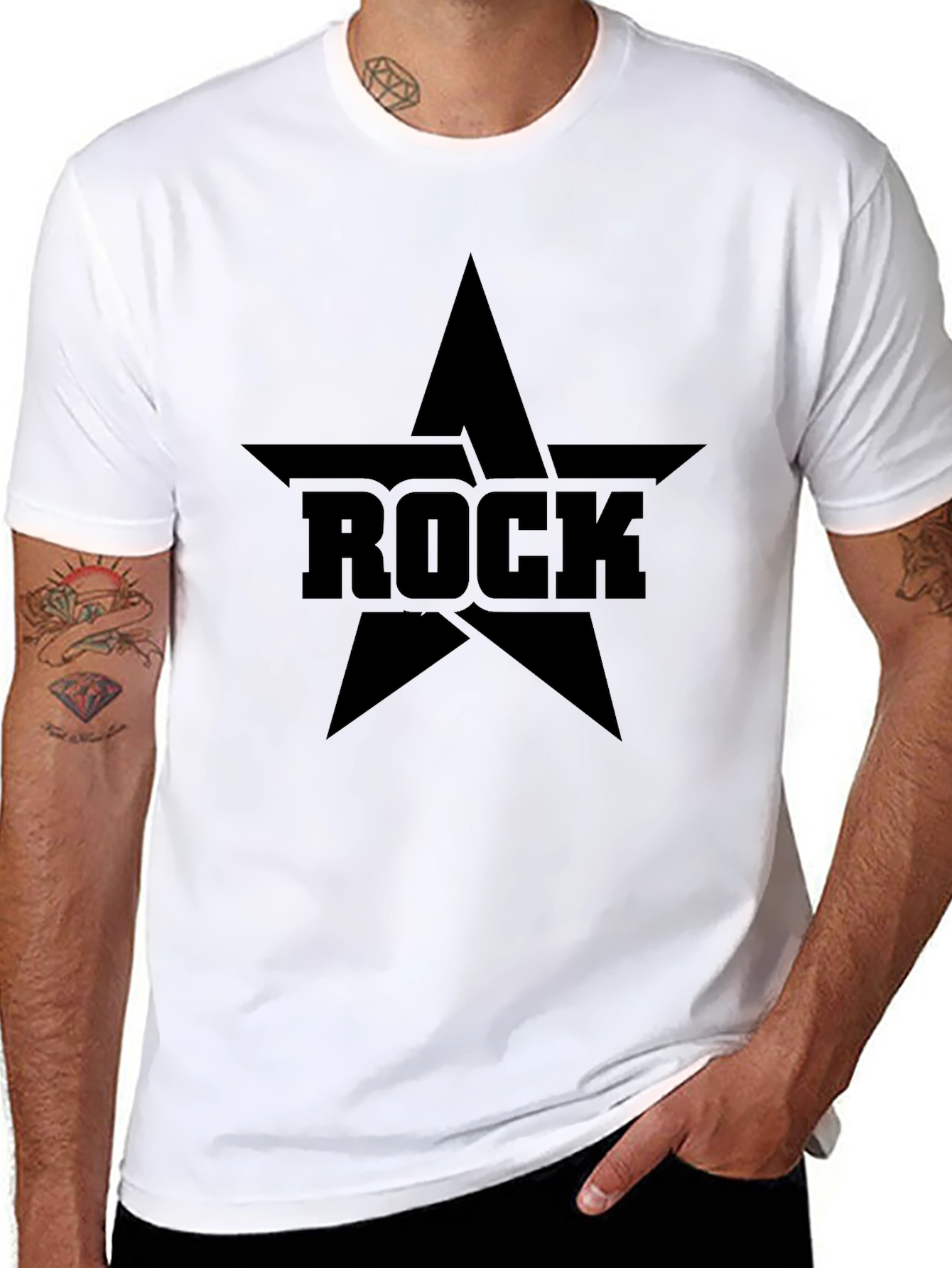 Rock Star Black Graphic Tee - Mens
