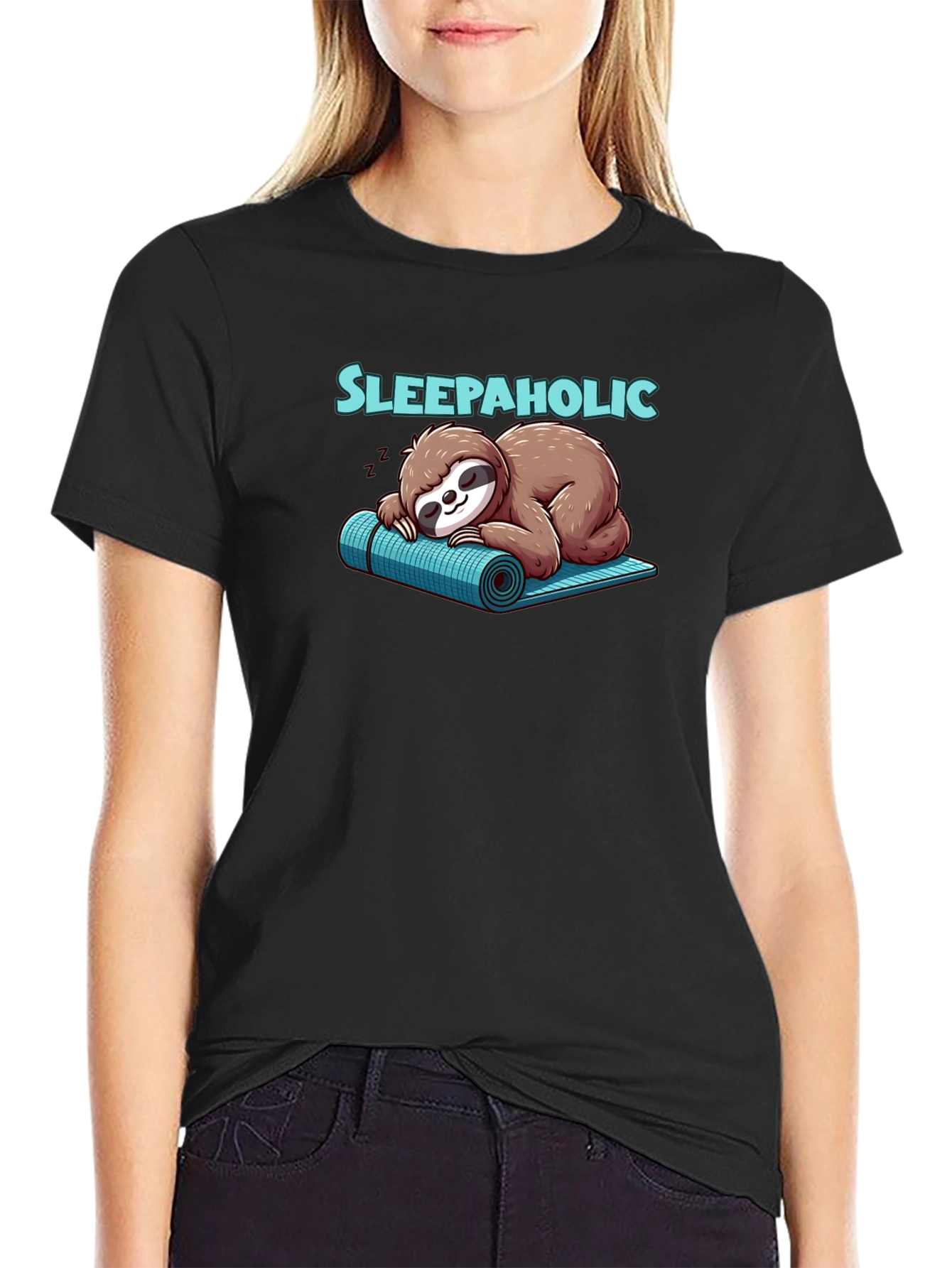 Sleepaholic Sloth Graphic Tee - Cozy & Comfy