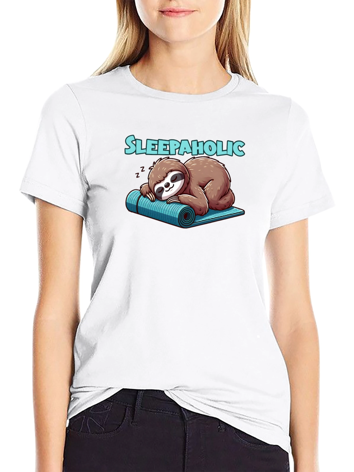 Sleepaholic Sloth Graphic Tee - Cozy & Comfy