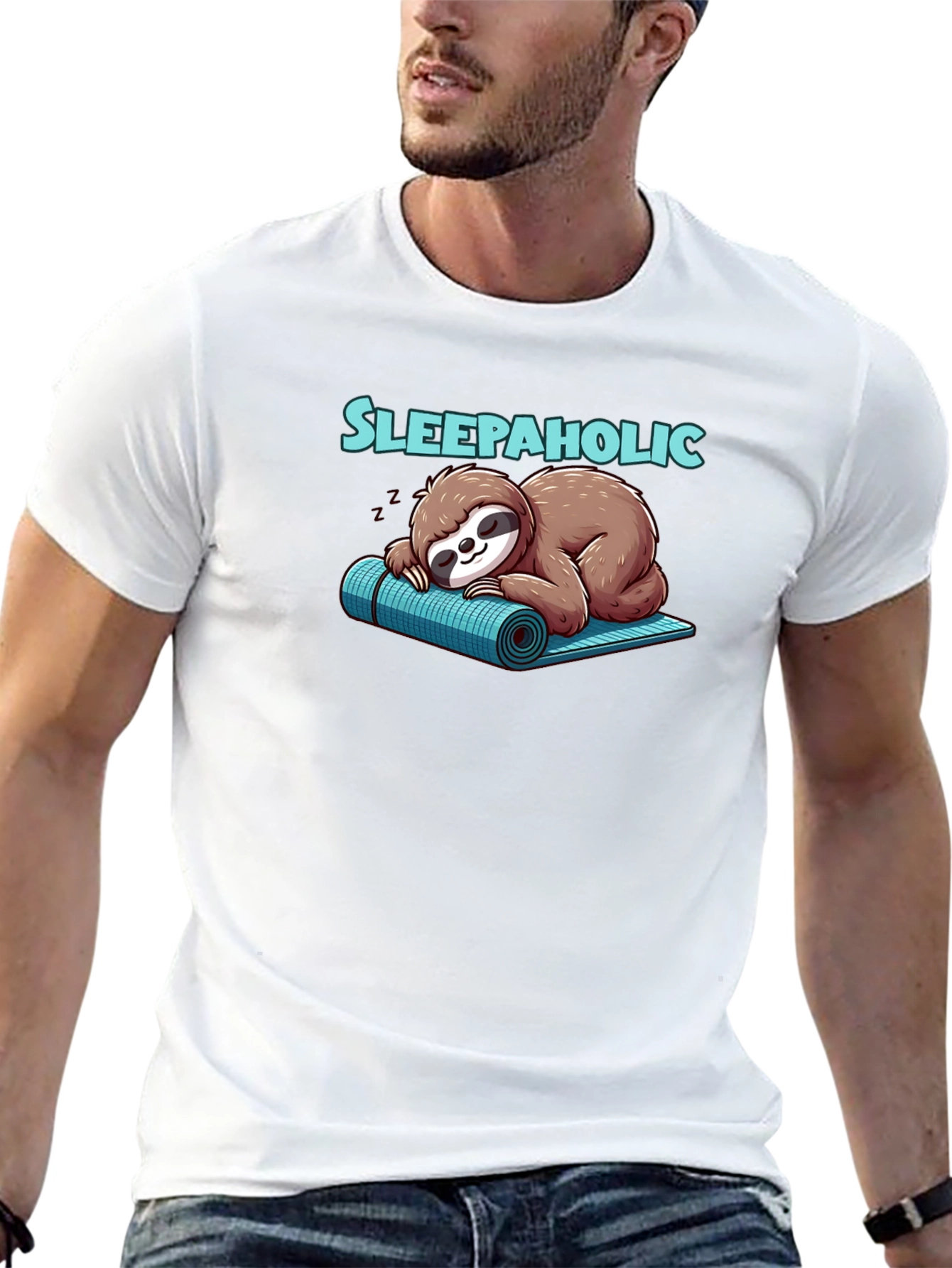 Sleepaholic Sloth Graphic Tee - Cozy & Comfy