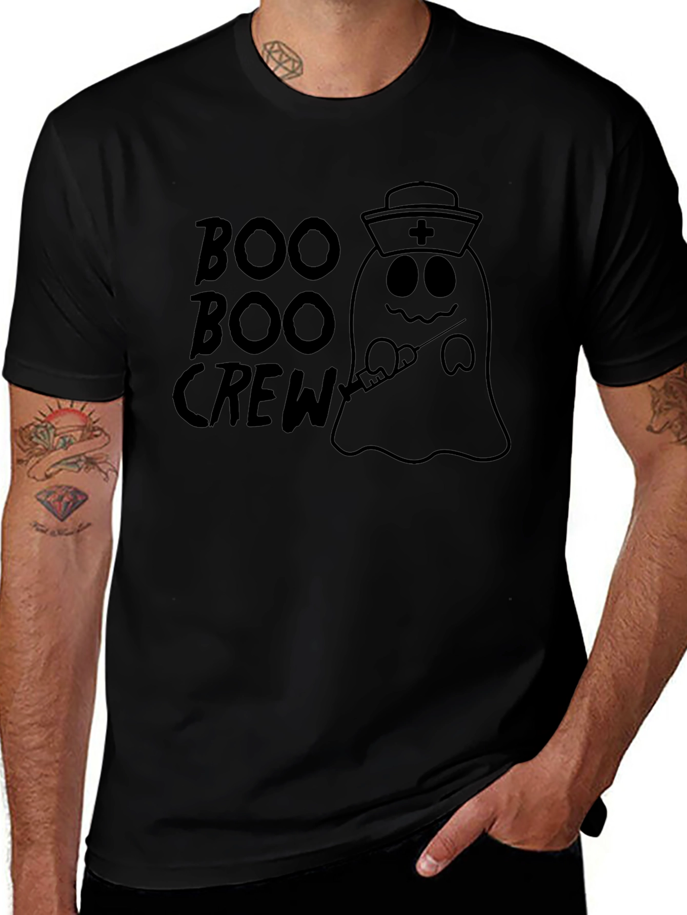 Boo Boo Crew Halloween Nurse Ghost T-Shirt
