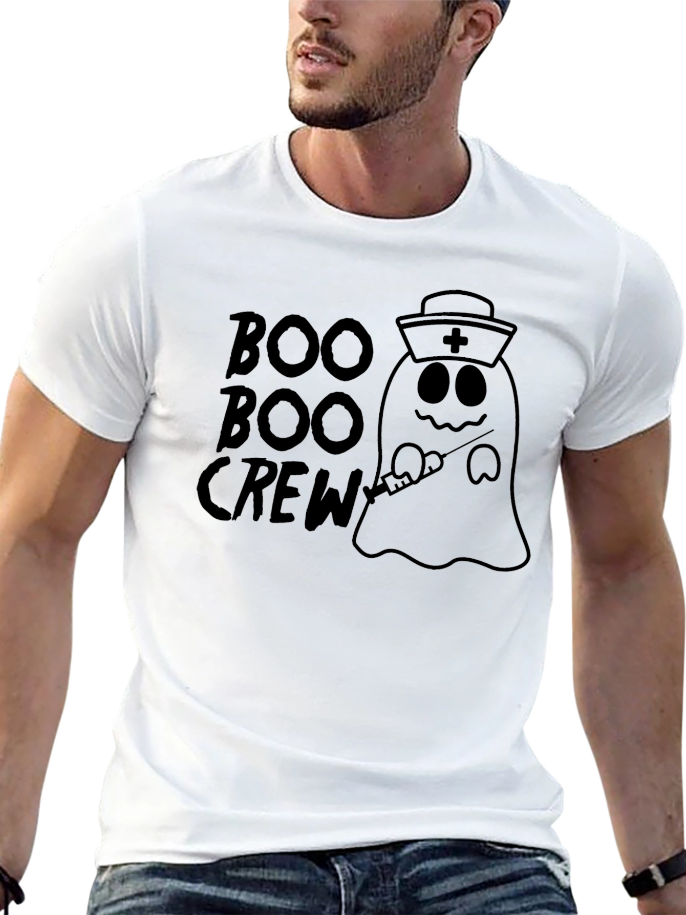 Boo Boo Crew Halloween Nurse Ghost T-Shirt