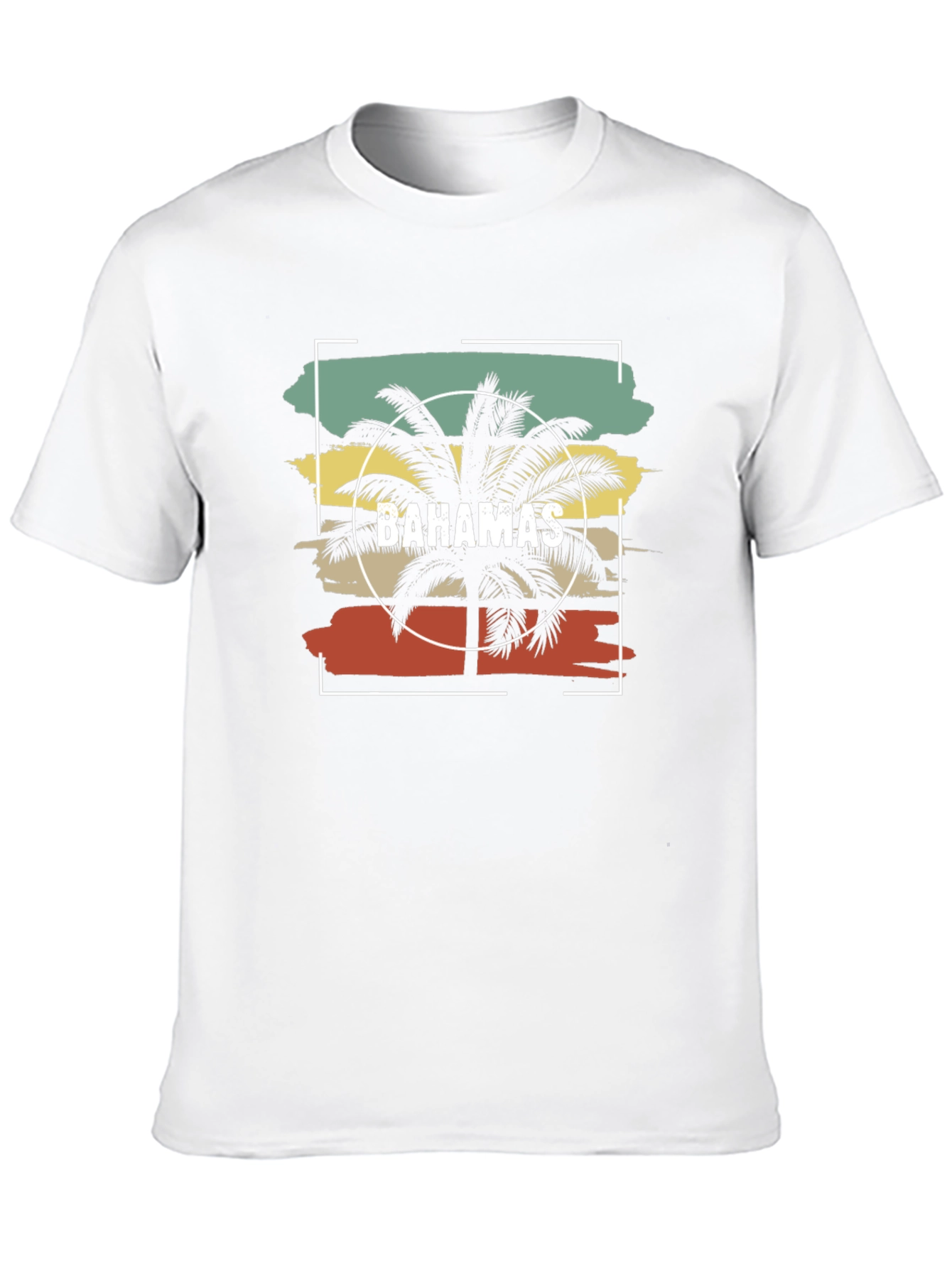 Bahamas Palm Tree Graphic Tee - Retro Style T-Shirt