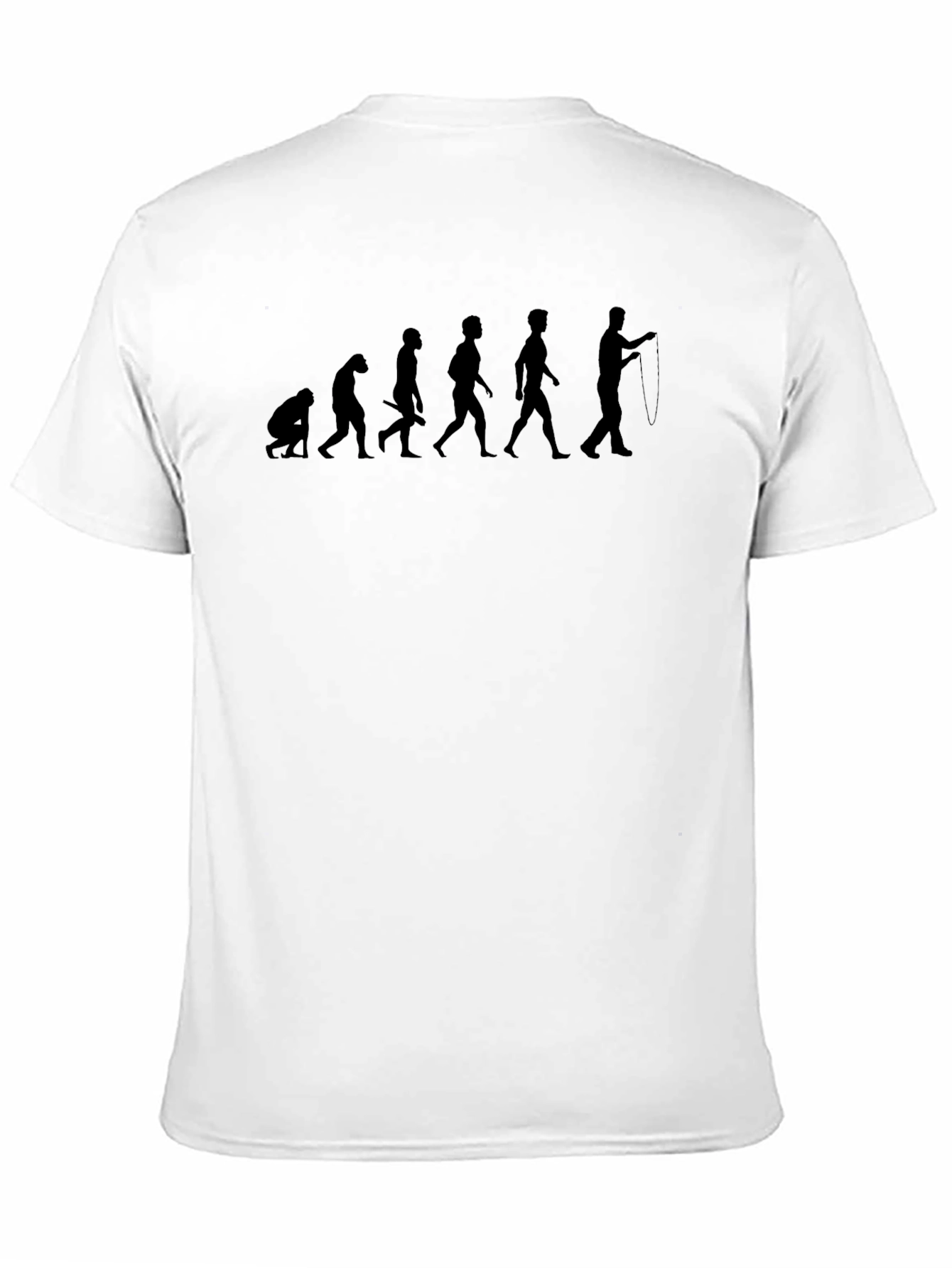 Evolution of Fishing Black T-Shirt