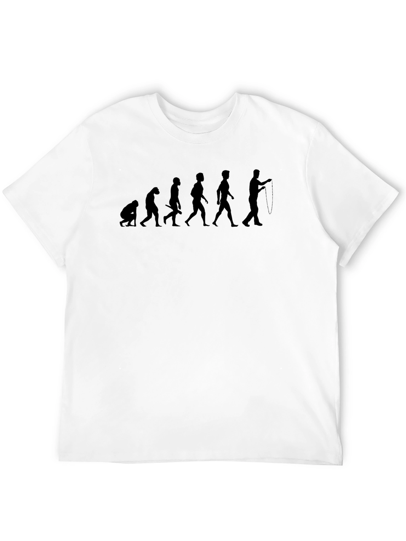 Evolution of Fishing Black T-Shirt