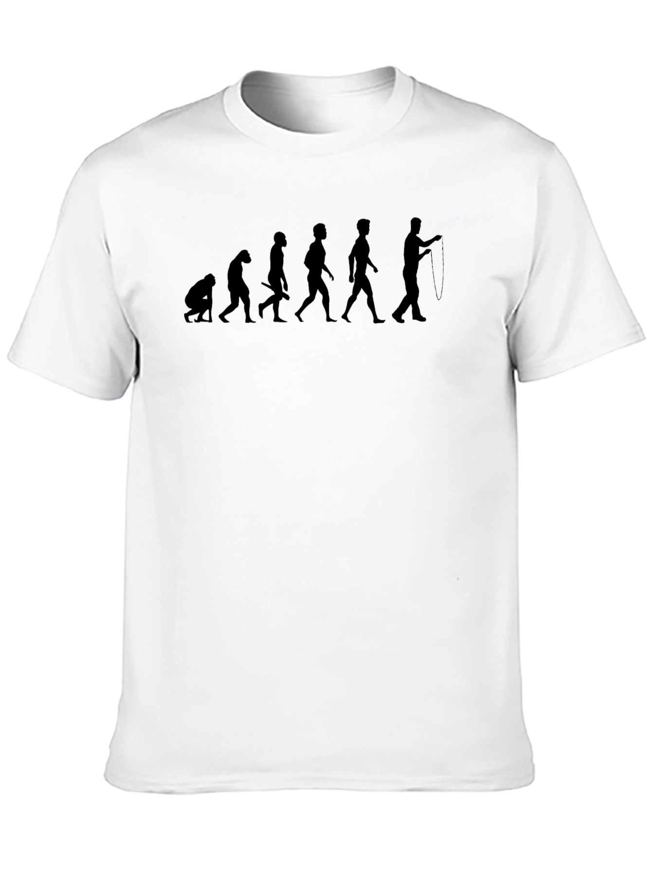 Evolution of Fishing Black T-Shirt