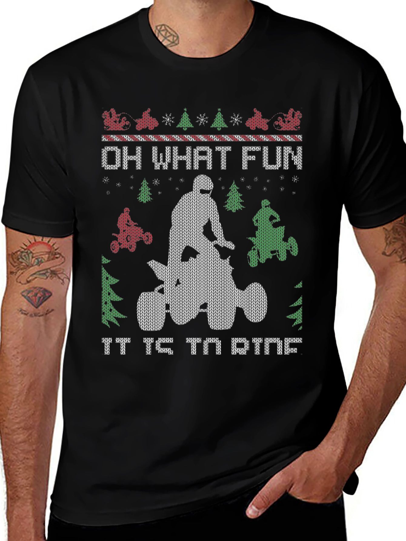 Funny Christmas ATV T-Shirt