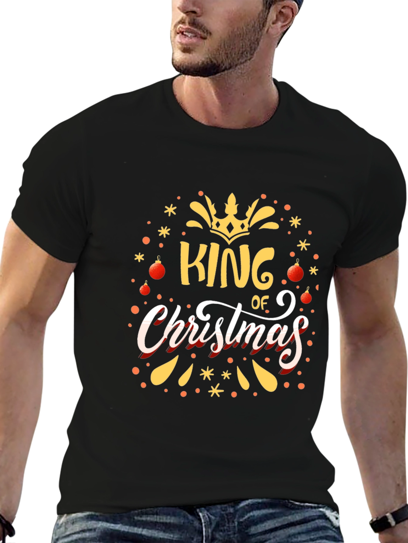King of Christmas Graphic T-Shirt - Holiday Apparel