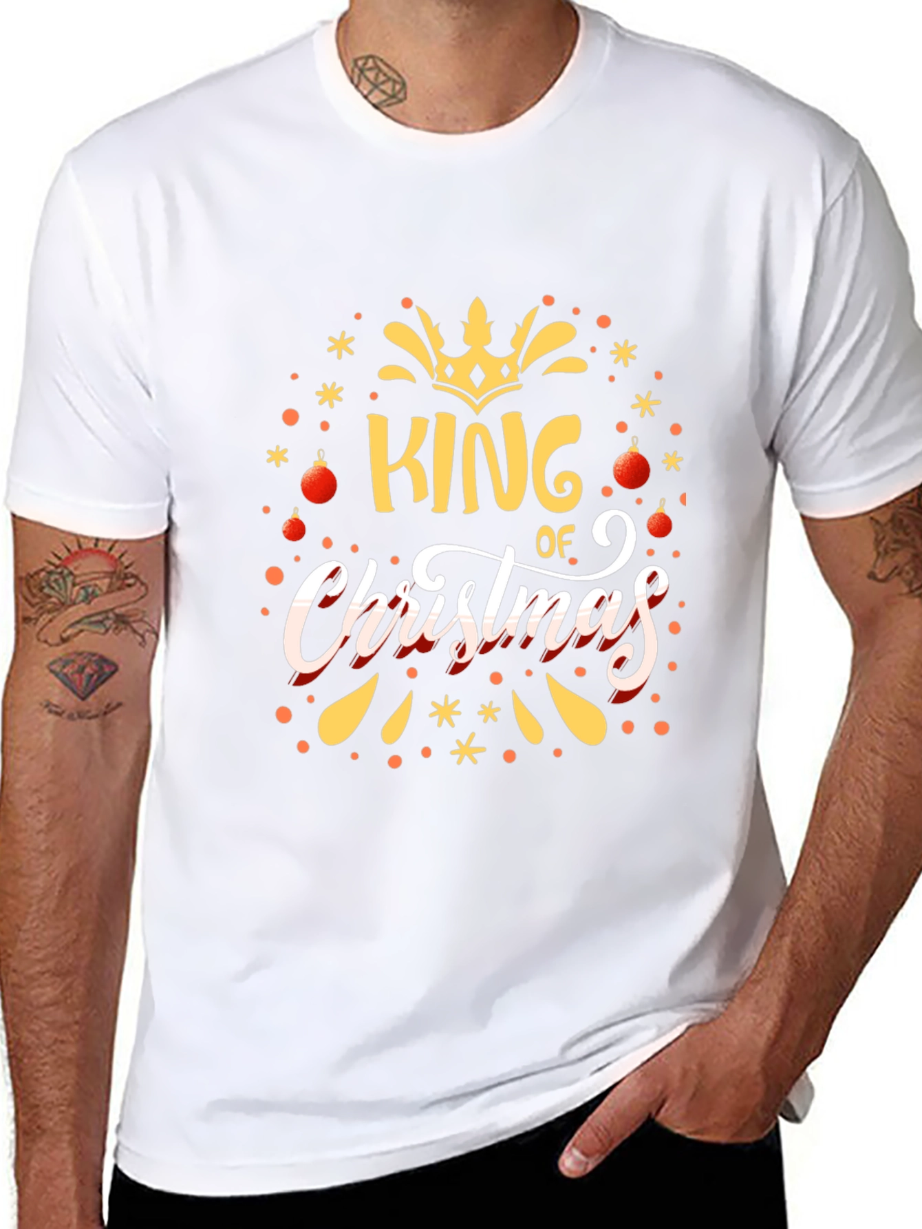 King of Christmas Graphic T-Shirt - Holiday Apparel