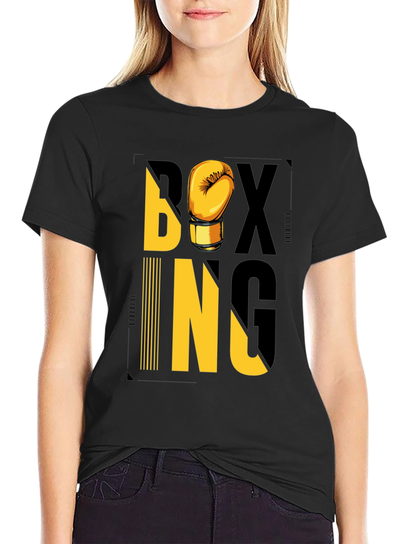 Boxing Graphic Tee - Black