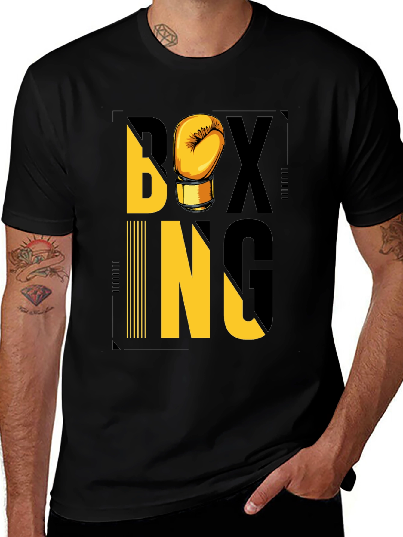 Boxing Graphic Tee - Black