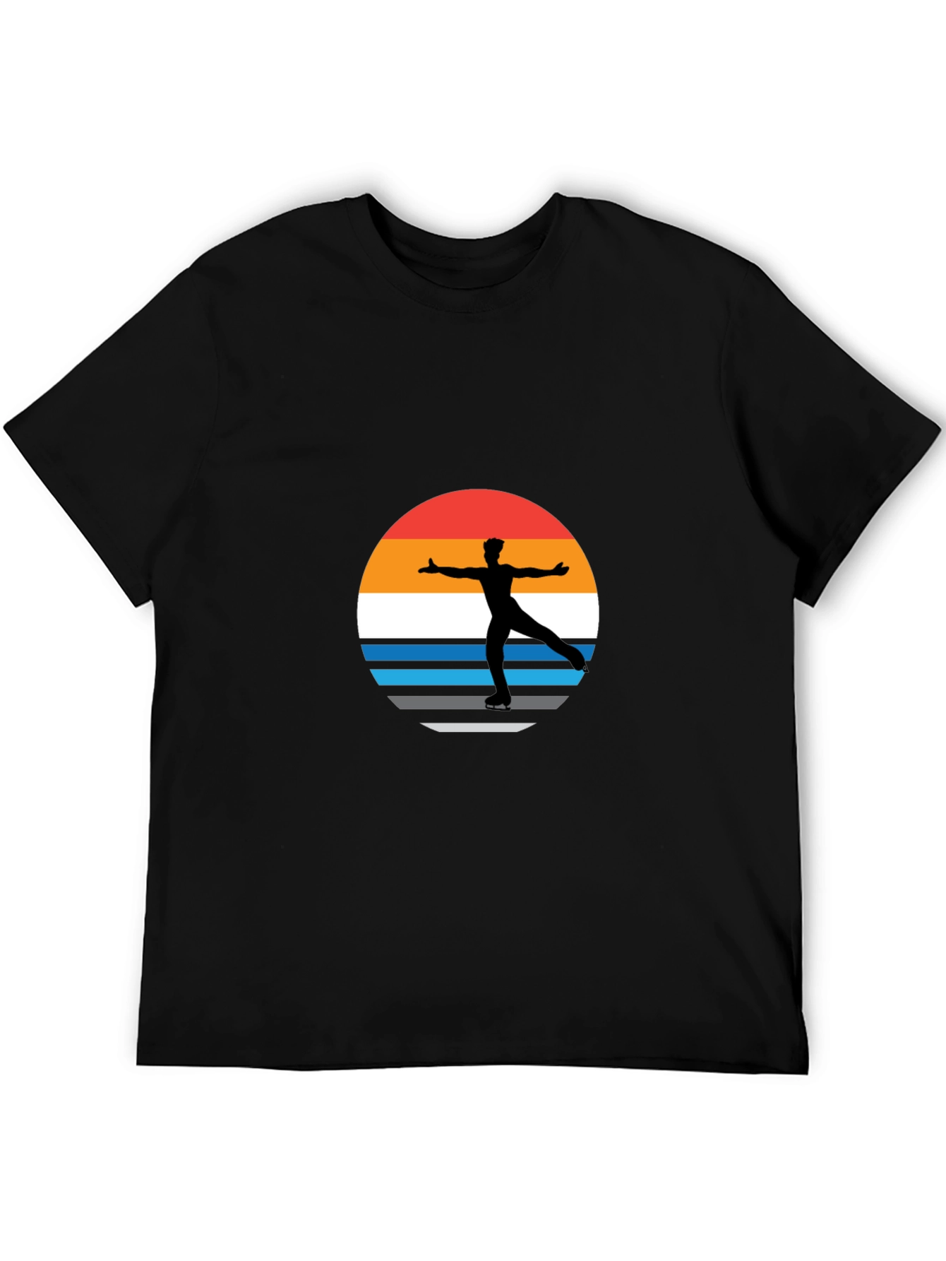 Figure Skater Retro Sunset Graphic Tee