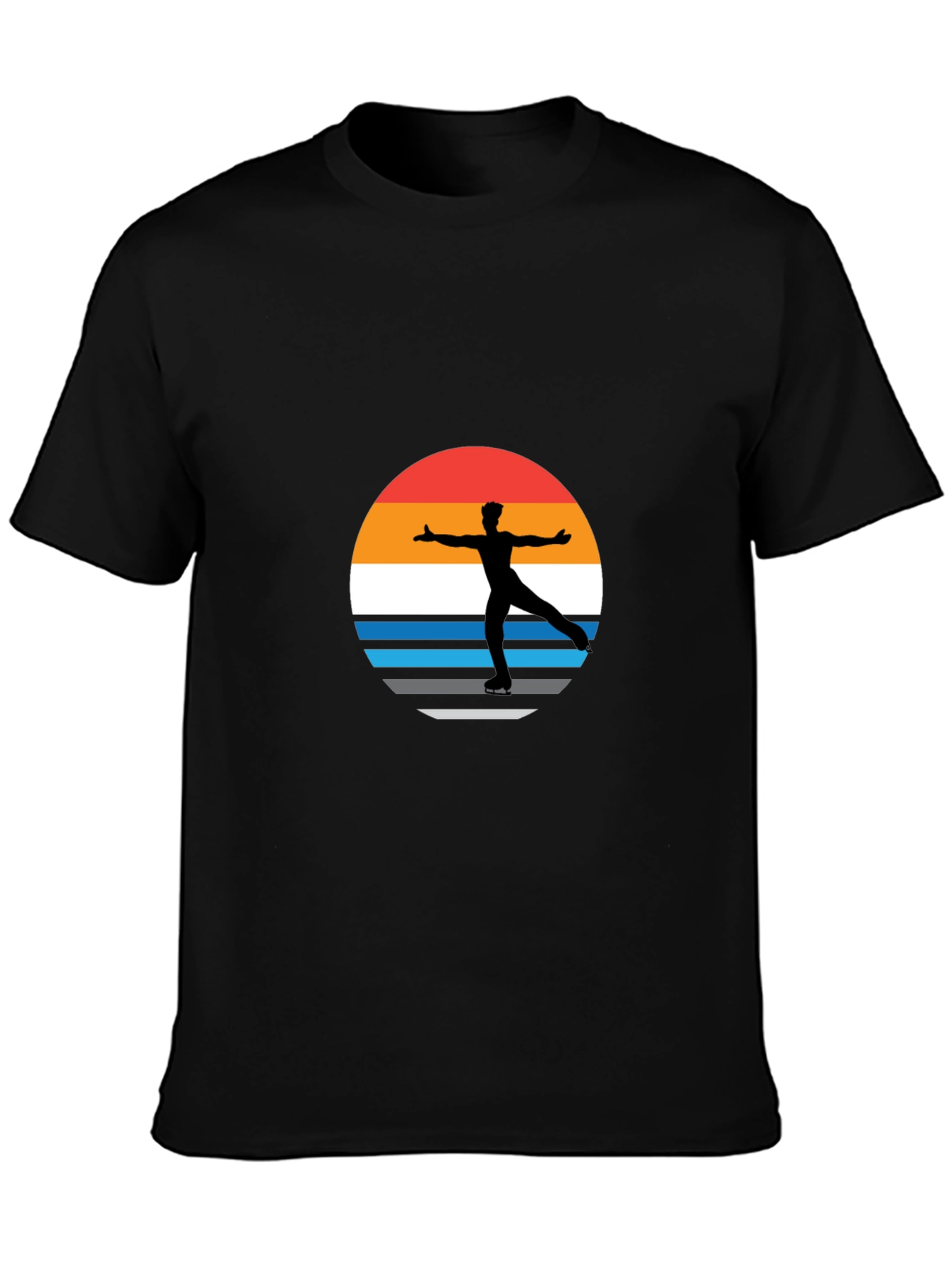 Figure Skater Retro Sunset Graphic Tee