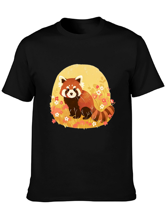 Red Panda Graphic Tee - Soft Cotton Blend