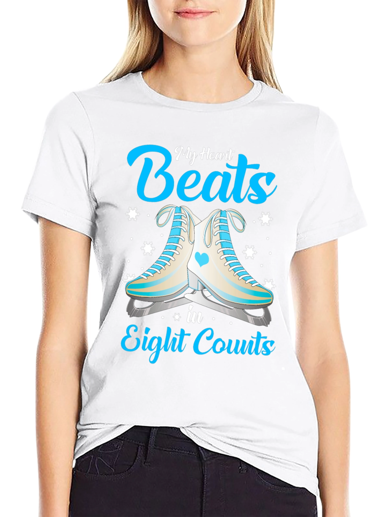 My Heart Beats in Eight Counts Ice Skating T-Shirt