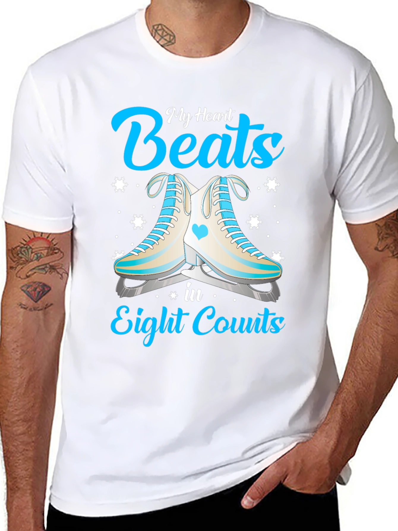 My Heart Beats in Eight Counts Ice Skating T-Shirt