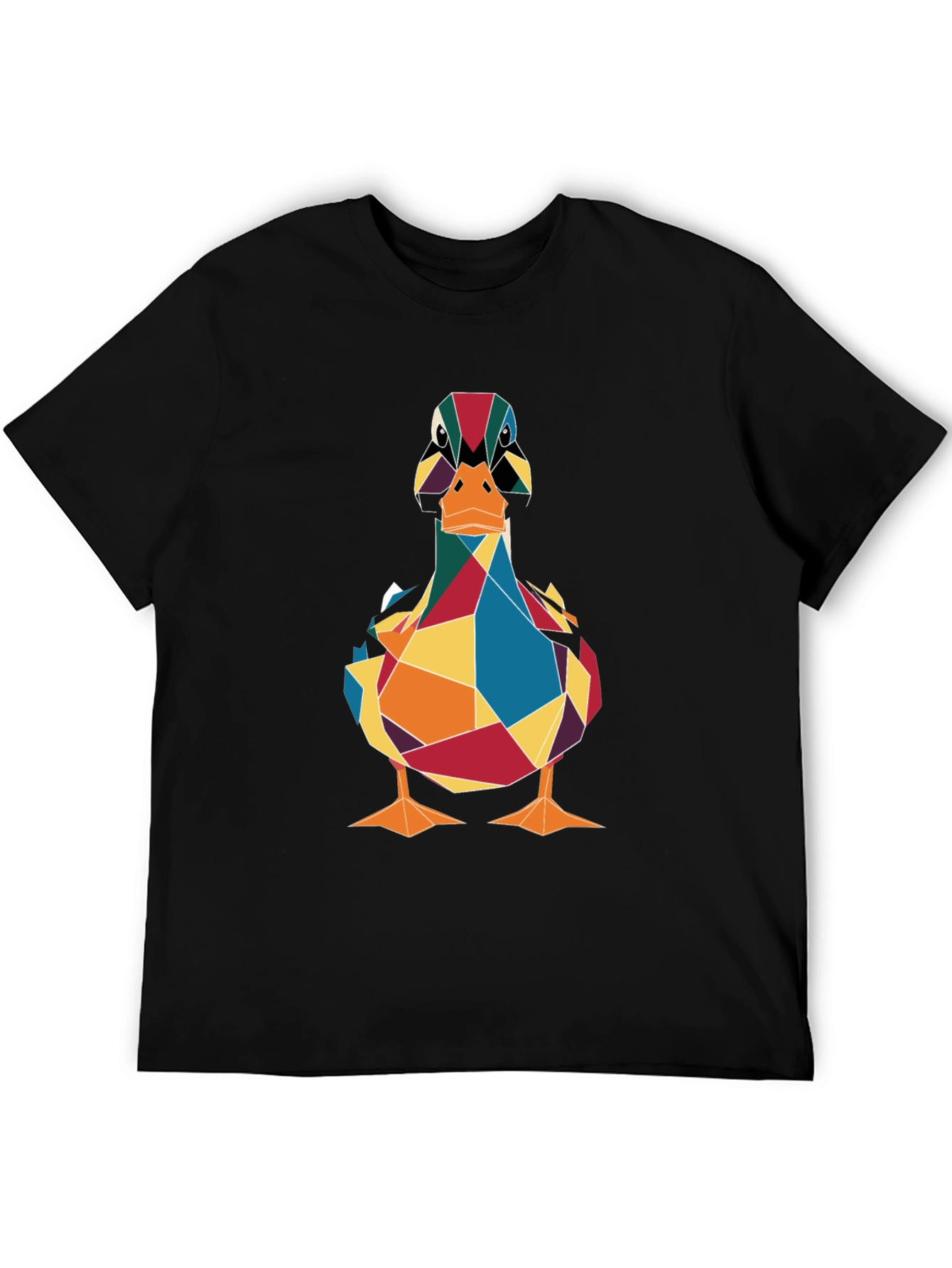 Geometric Duck Graphic Tee - Stylish Mens T-Shirt