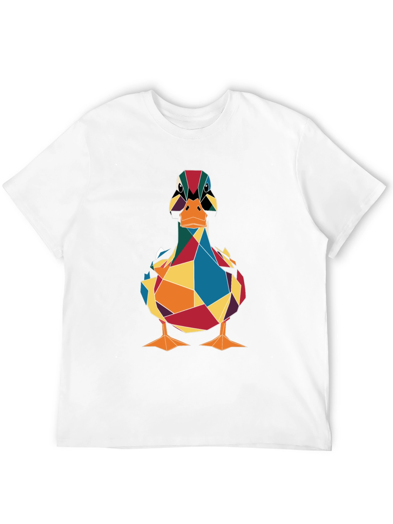 Geometric Duck Graphic Tee - Stylish Mens T-Shirt