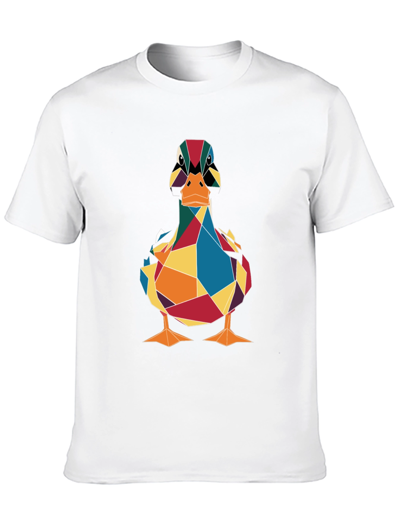 Geometric Duck Graphic Tee - Stylish Mens T-Shirt
