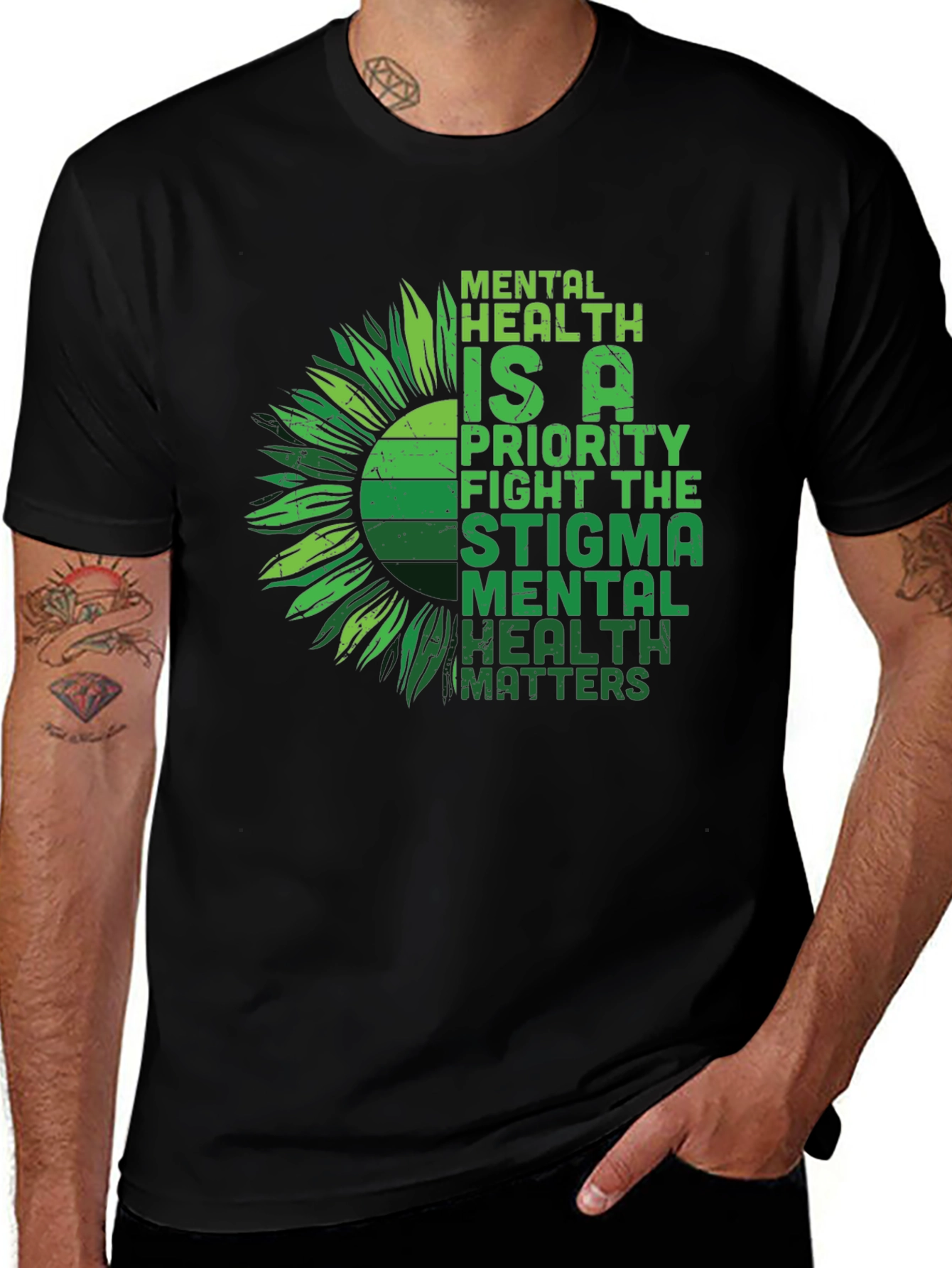 Mental Health Matters Sunflower Graphic Tee