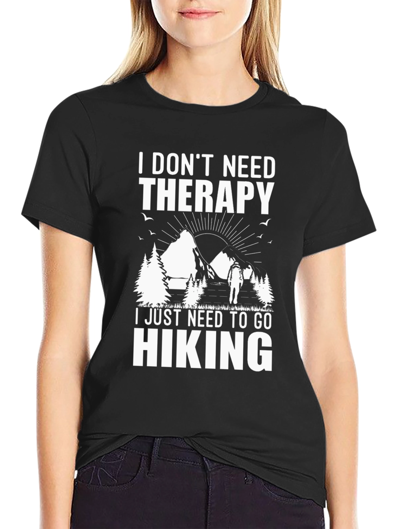 Hiking Therapy T-Shirt - Nature Lover Gift