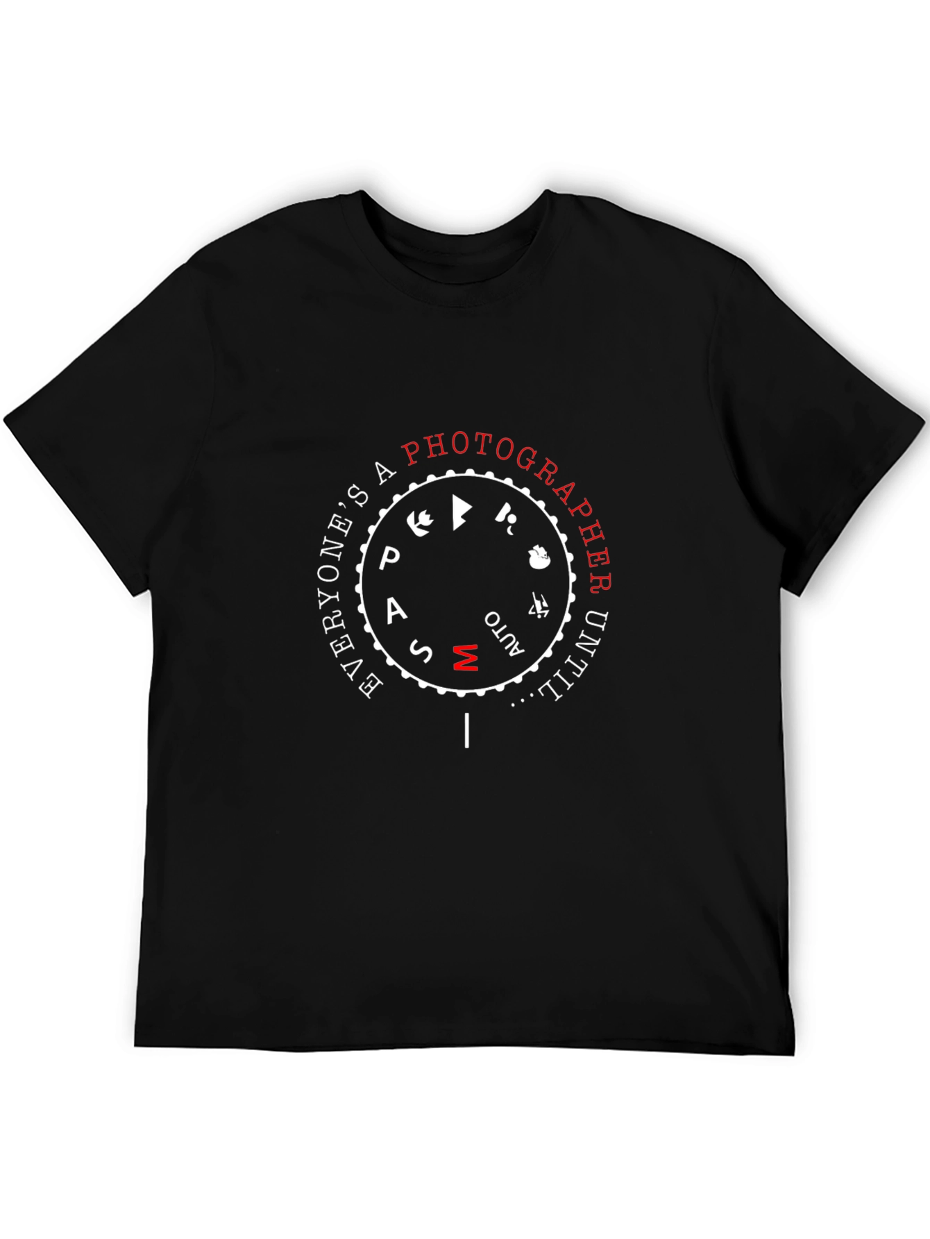 Photographer Mode Dial Black T-Shirt