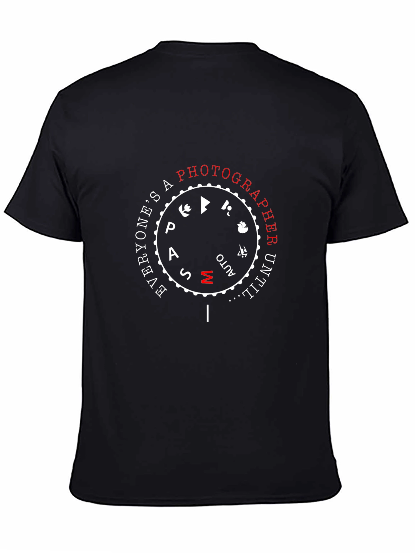 Photographer Mode Dial Black T-Shirt